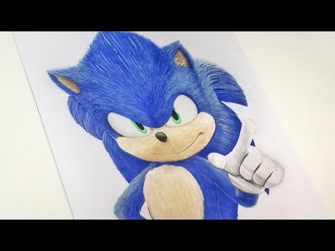 Speed Drawing Sonic the Hedgehog 2020 Movie