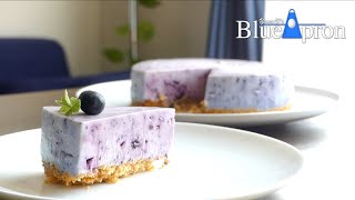 No-Bake Blueberry Cheese Cake / ブルーベリーレアチーズケーキ