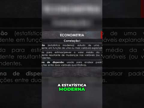 Entenda a Regressão na Estatística Moderna #estatistica #economia #econometria