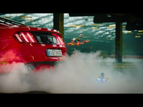 Ford Mustang and Focus RS in DRONEKHANA