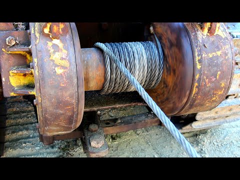 Testing the winch on the Abandoned TD9 Bulldozer