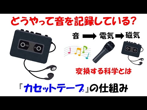 【エモい技術】いまさら聞けないテープレコーダーの仕組みをこっそり学ぶ。【電磁誘導】【磁化】