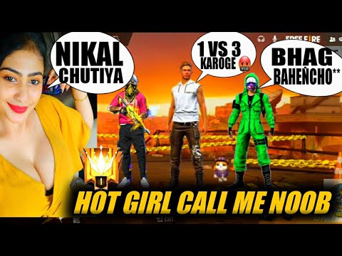 RANDOM HOT GIRL AND HER BF CALL ME NOOB 🥺|| I CHALLANGE FOR 1 VS 3 😱 || EPIC REACTION😅 | MUST WATCH