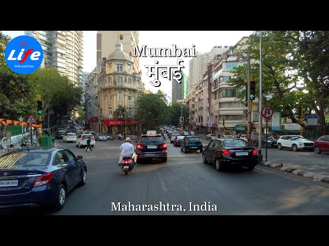 Riding Mumbai City - 4K HDR - Girgaon - Nepean Sea Road - Walkeshwar - Evening Ride