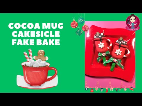 Let’s Fake Bake Hot Cocoa Cakesicles for our Christmas decor! #fakebake #christmas #peepthisyall