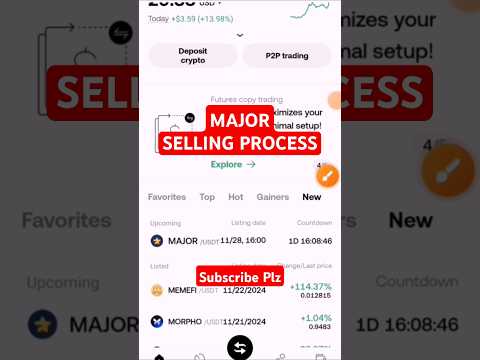 How to sell Major on OKX Exchange💯 #major #majorairdrop