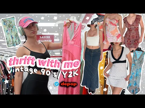 THRIFT WITH ME | 90s/Y2k THRIFT HAUL | FULL TIME DEPOP SELLER 🎀🍓💋