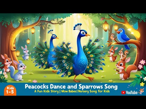 Peacocks Dance and Sparrows Song|| A Fun Kids Story||Wow Babies||Nursery song for kids||#moralstory