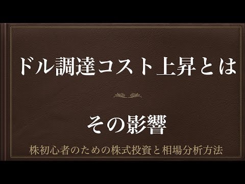 [動画で解説] ドル調達コスト上昇とは（その影響）