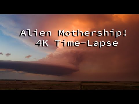 MOTHERSHIP LANDING-Epic Kansas Sunset Supercell