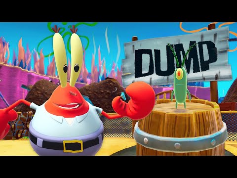 SpongeBob The Patrick Star Game - 100% Walkthrough Part 3: Mr Krabs, Plankton & The Dump