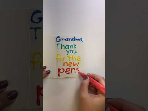 A thank you card for grandma feat. Popcorn Pens