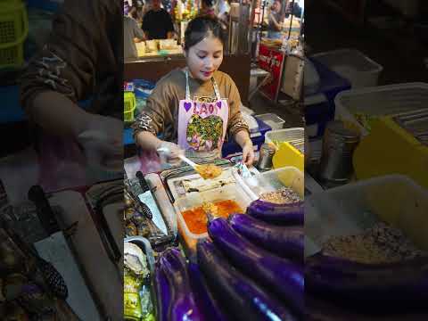 Jumbo Eggplant🍆 | Laos Food | Vientiane #shorts