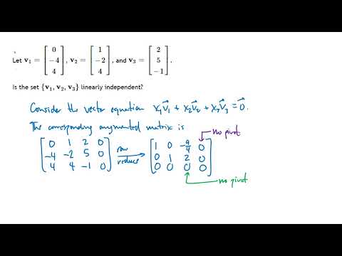 Linear Independence Problems - Using the Definition