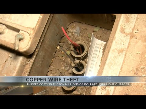 Tucson news - Copper wire thefts costing Tucson millions of dollars to fix, 1K street lights dark