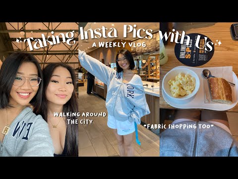 weekly vlog | taking IG pics + fabric shopping