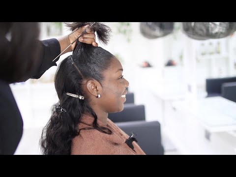 Half Up Half Down Sew-In ponytail