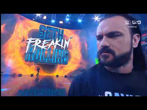 Seth Rollins Interrupts Drew McIntyre's Entrance Live | WWE Monday Night Raw 3/18/2024 | Raleigh NC