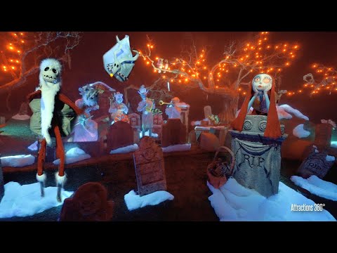 The Nightmare Before Christmas Themed Haunted Mansion Ride | Disneyland 2024