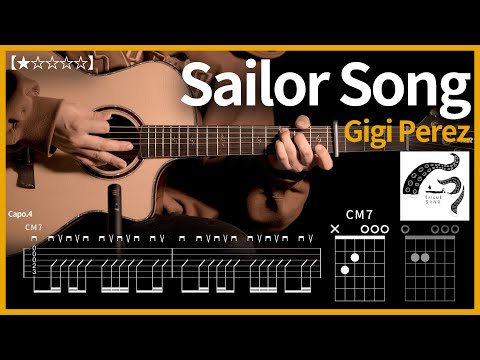 639.Gigi Perez - Sailor Song 기타커버【★☆☆☆☆】 | Guitar tutorial |ギター 弾いてみた 【TAB譜】