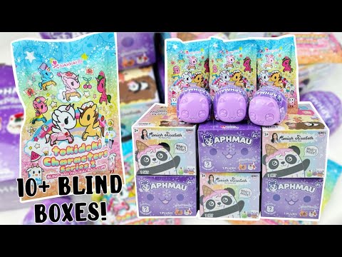 Let's Open 10+ Blind Boxes! tokidoki, APHMAU, MORIAH ELIZABETH PLUSHIES AND FIGURES!