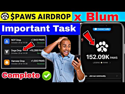 Paws Airdrop New Task | Paws partnership with Blum | Paws Airdrop Update