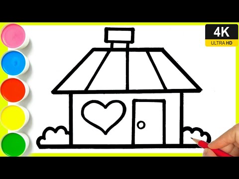 Step by step house Drawing || How to draw a house drawing || House drawing for beginners By Arya.