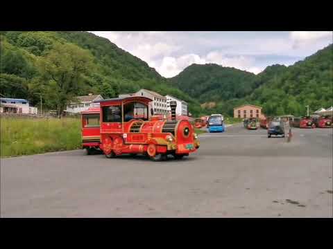 神农架大九湖红草湿地… 🌱⛅️🚂  湖边林荫道漫步·进大九湖的红色小火车·大九湖湖水源头·​