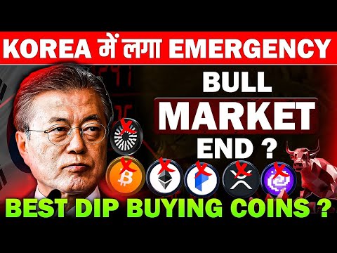 South Korea Emergency 🚨 Crypto Bull Run End ? | Best Dip Buying Coins | Cryptocurrency