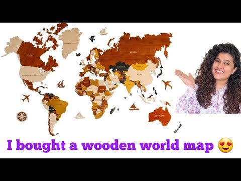 Wooden World Map from Map Store | Not sponsored