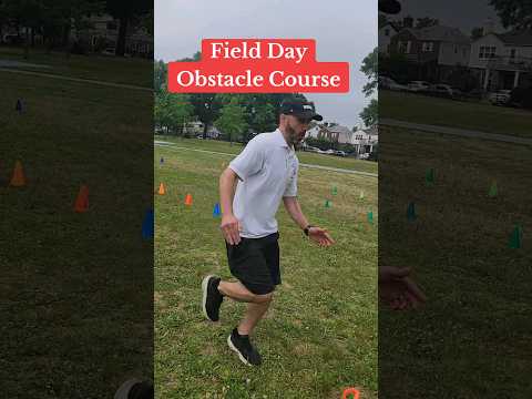 Field Day Obstacle Course! #physicaleducation #physed #pe #fieldday #shorts