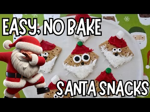 Easy, Quick, No Bake Holiday Snack for Kids |Christmas Treats | Classroom Party | Santa | Grahams