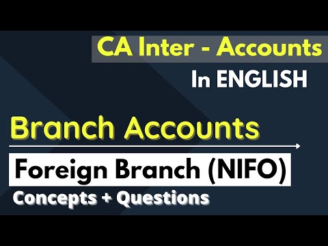 #7 Branch Accounts - Non Integral Foreign Operations - Foreign branch (in ENGLISH) ||CA Intermediate