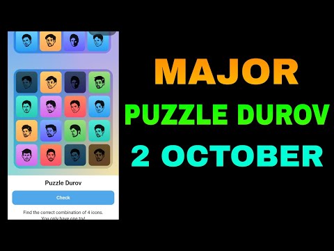 2 October Major Puzzle Durov Solve Today | Major Daily Combo | Daily Combo Major Today