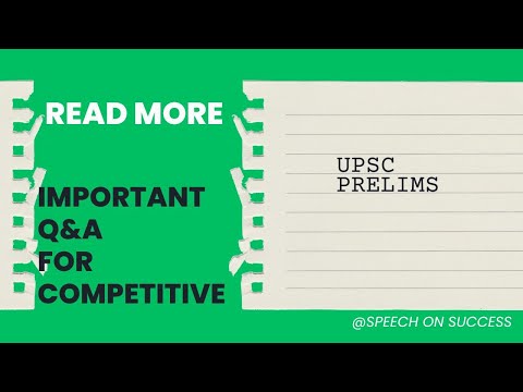 Important Questionstion For Competitive Exam | Speech on success