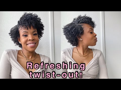 How to refresh twist out (mid-week) before wash day |dry Natural hair|