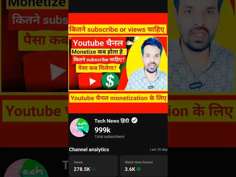 Chnnnel monetization Kab Hota hain | channel monetize ke liye kitne subscriber chahiye