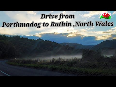 Drive from Porthmadog to Ruthin, North Wales 🏴󠁧󠁢󠁷󠁬󠁳󠁿2022