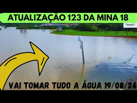 Atualização 123 da mina 18 da BRASKEM no Mutange | Maceió | Alagoas Brasil | visto de cima em 4K