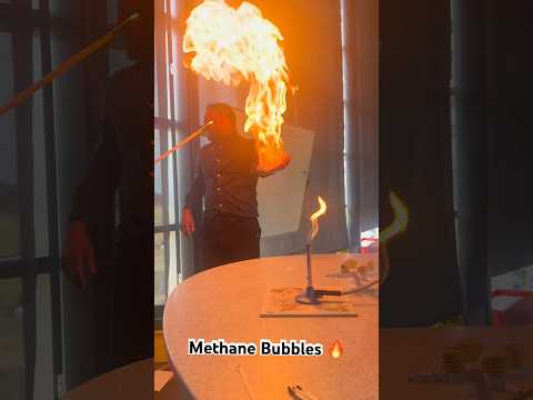 Methane bubbles 🔥 #teacher #school #science #scienceexperiment #chemistry #education #inspiration