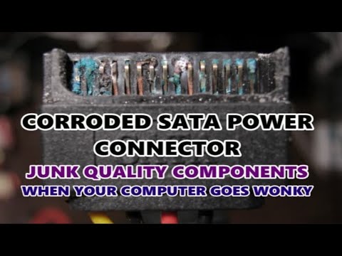 Badly corroded SATA power connector