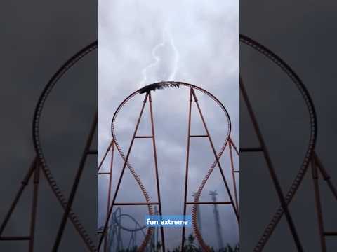 Lightning hits Roller Coaster 😱#trending #shorts #trip #top #top #status #adventure #rollercoaster