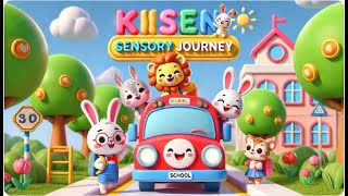 Hey Kisen Sensory Journey  - Animals Playing Fun Video with Music 🚎🐱- Live Streaming !