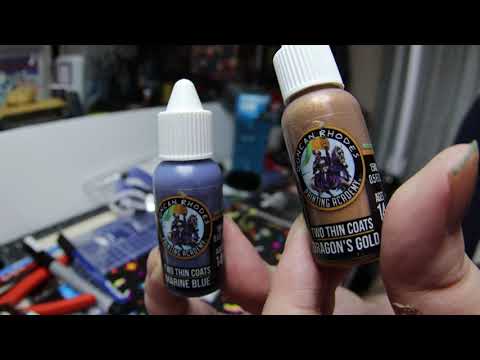 "Trying 2 Thin Coats Paint on 3mm scale tanks! Rouge Trader Gaurd&WOT super Pursing! Der999 Unboxes