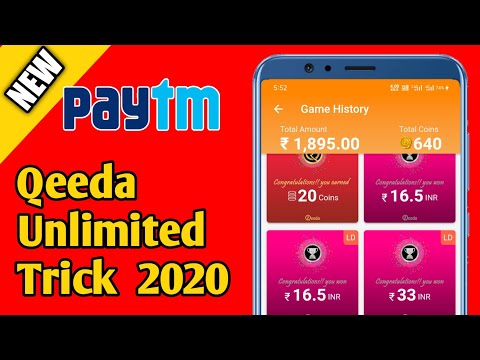 Qeeda Unlimited trick | Paytm money earning apps | How to earn paytm money in 2020 | #Paytm