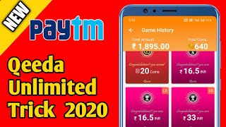 Qeeda Unlimited trick | Paytm money earning apps | How to earn paytm money in 2020 | #Paytm