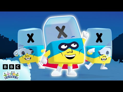 Exciting Alphablock X! 🦸 | Letter of the Week | Learn to Spell | @officialalphablocks