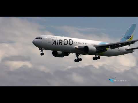 【女満別空港 飛行機動画2020】Air Do(ADO) Boeing767-300ER JA98AD