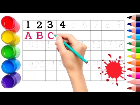 Fun and Educational Dotted Tracing abcd 1234 for Kids | Number Writing and Preschool Learning