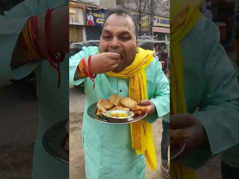 Ara Famous kachori sabji ❤️ #trending #viral #mumbai #food #subscribe #youtube #shorts #bihar #ytsho